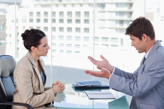 Business team during a brainstorming in a meeting