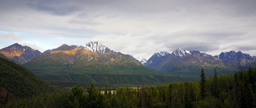 The Chugach Mountains in Alaska North America