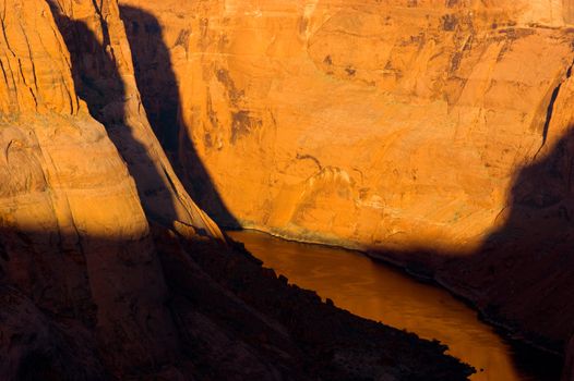 The Colorado River heads into the Grand Canyon