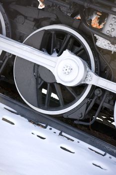 Drive wheel of a vintage train