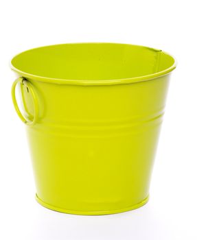 Green Bucket isolated on white background