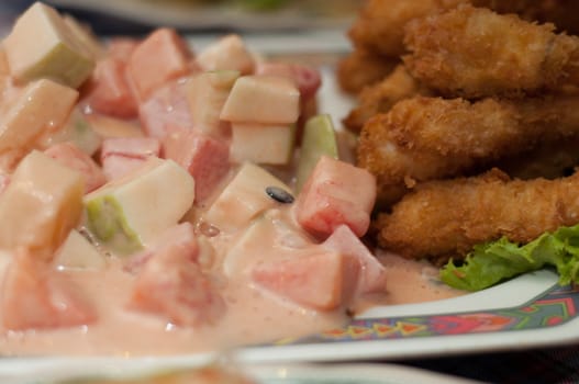 fruits salad on dish