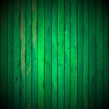 Background picture made of old green wood boards
