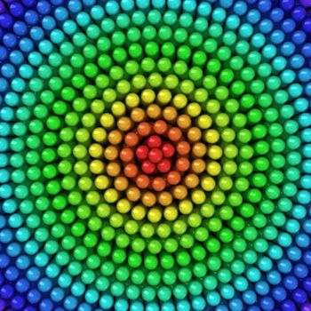 Background of concentric coloured spheres