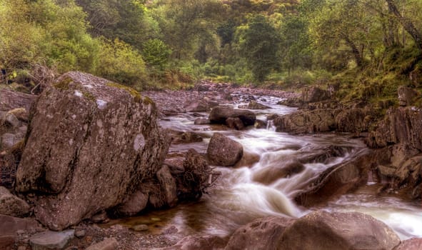 Misty Water Rapids in the Scottish Highlands
