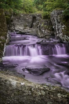 Mystical Waterfall in the Scottish Highlands