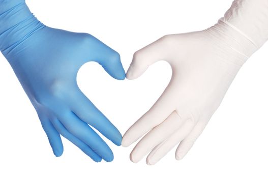 cardiologist in blue and white gloves saving life of all his patients