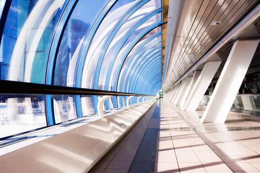 Conceptual office bridge endless passage