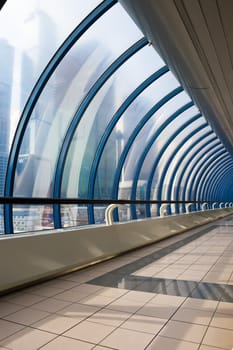 Business bridge near the International Business Centre, Moscow, Russia