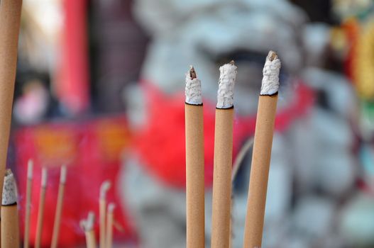 Incense furnace with smoking joss stick