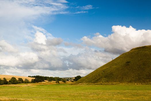 Famous Silbury Hill in Great Britain