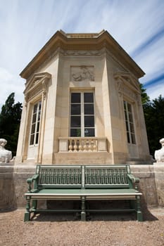 The Belvedere overlooking the lake plenty of goldfish of Marie-Antoniette s state in Versailles Chateau France