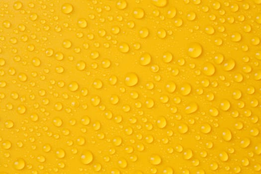 Water-drops on yellow
