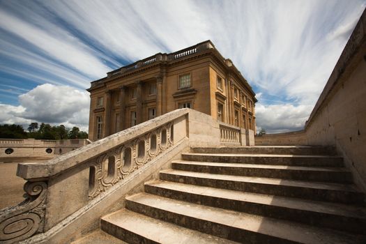 Detail of Le Trianon and gardens in Versailles Chateau France