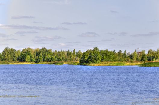 Reservoir near the city of Dubna, Russia