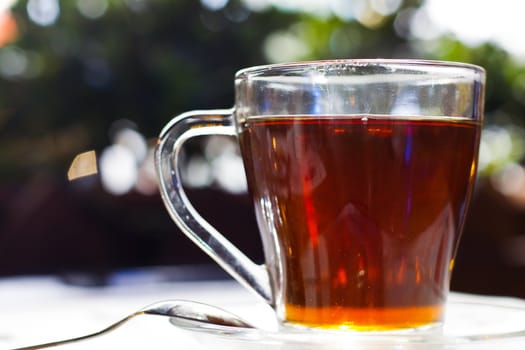 Cup of tea on the table