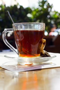 Cup of tea on the table