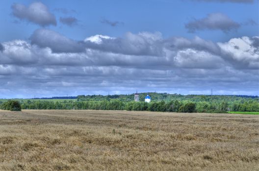 Orthodox temple near to village Nushpoly of Taldomsky area of Moscow Region