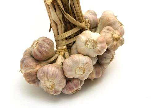 A bunch of garlic isolated on white background 
