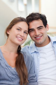 Portrait of a lovely couple in their living room