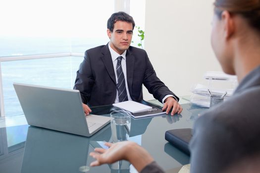 Business team during a meeting in an office