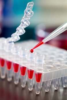 Loading of PCR samples in numbered plastic tubes