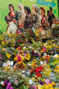 beautiful bouquets of flowers and herbs