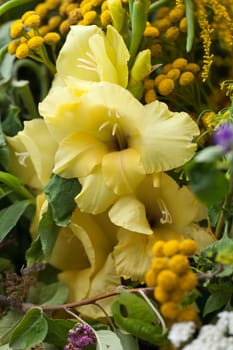 beautiful bouquets of flowers and herbs