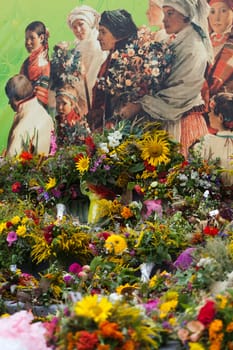 beautiful bouquets of flowers and herbs