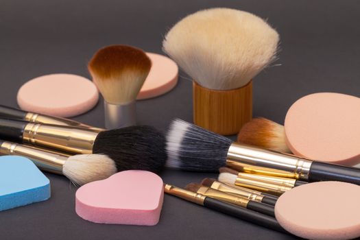 Makeup Set, on dark background