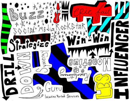 Social media doodles. all hand drawn by me. great for websites and any design. cut out parts to customize for your needs.