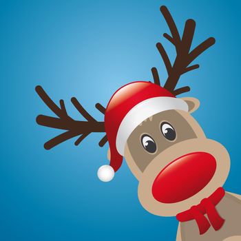 rudolph reindeer red nose and hat scarf