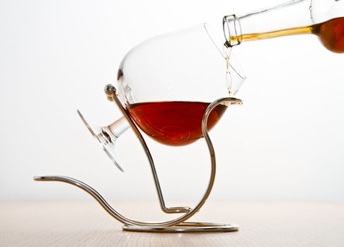 a goblets  of cognac