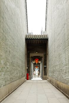Chinese corridor in temple