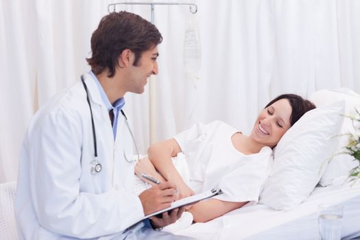 Young doctor got good news for his patient