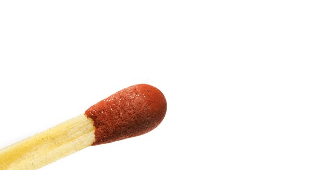 match from wood and sulver on white background