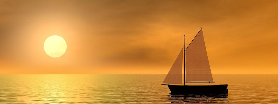 boat and sunrise