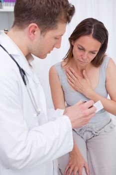 Doctor explaining examination results to patient