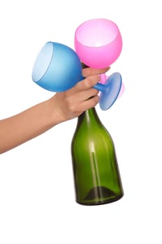 colored wine glasses for cocktails for party