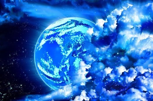 destruction of a planet and birth of a new nebula after the supernova explosion