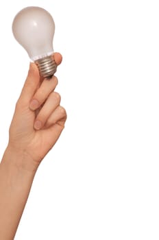 lamp in the woman's hand as a symbol of light