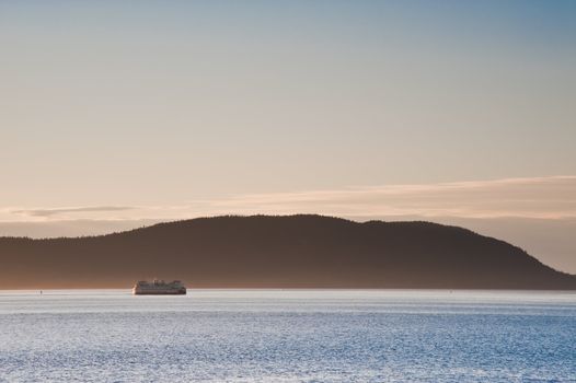 WA state ferry in Puget Sound