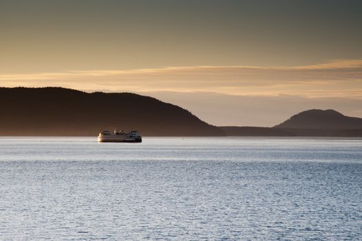 WA state ferry in Puget Sound