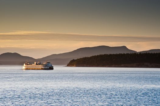 WA state ferry in Puget Sound