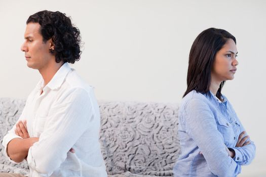 Young couple angry at each other
