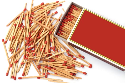 Matches on white background.