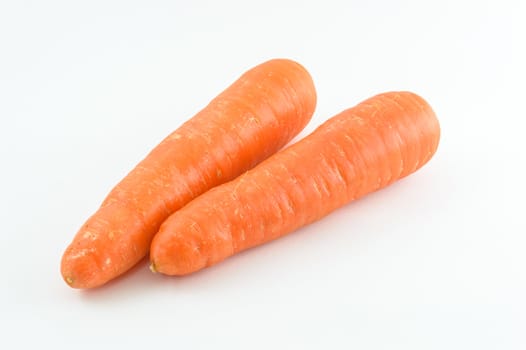 Carrots in isolated white background