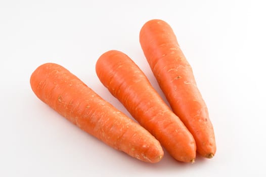 Carrots in isolated white background