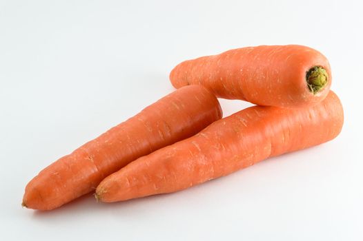 Carrots in isolated white background