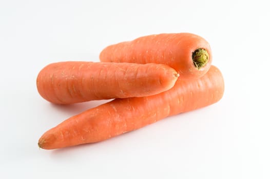 Carrots in isolated white background